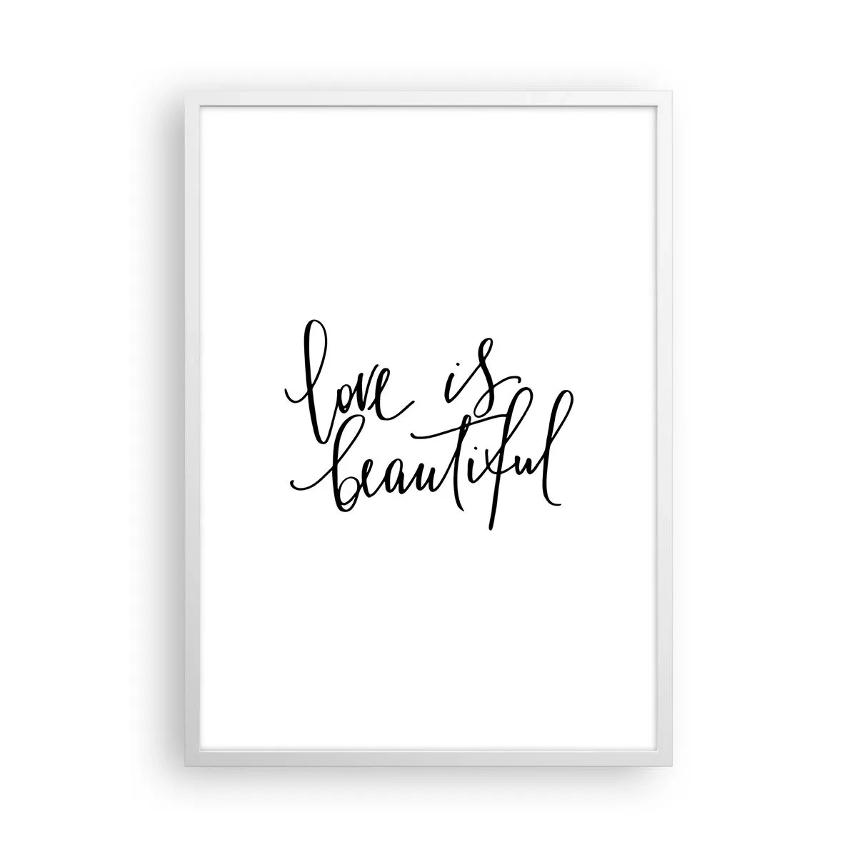 Affisch i vit ram - Läs och upprepa - 50x70 cm