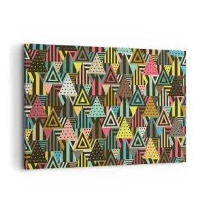 Canvastavla - Bild på duk - Trianglar - 120x80 cm
