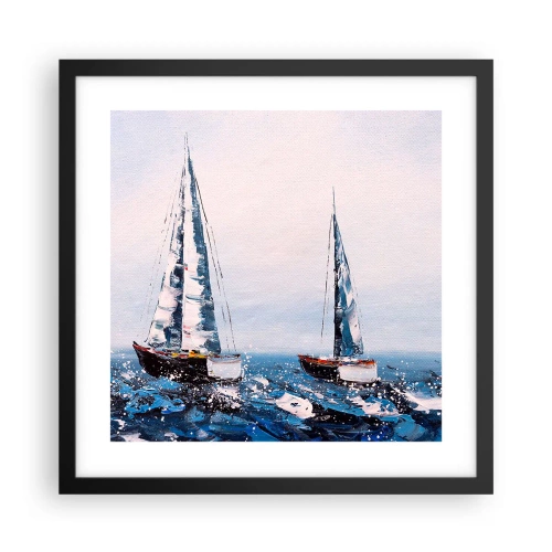 Affisch i svart ram - Vindens broderskap - 40x40 cm