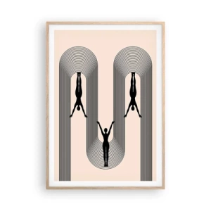 Affisch i ram av ljusek - Upp och ner - 70x100 cm