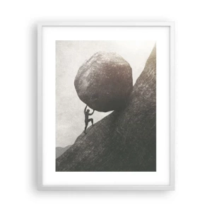 Affisch i vit ram - Jag tror i strid mot hoppet - 40x50 cm