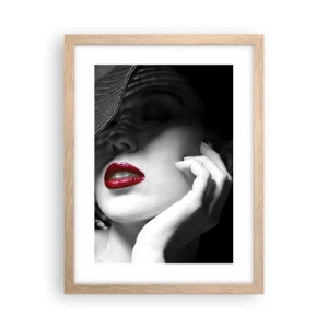 Affisch i ram av ljusek - En studie i scharlakansröd - 30x40 cm