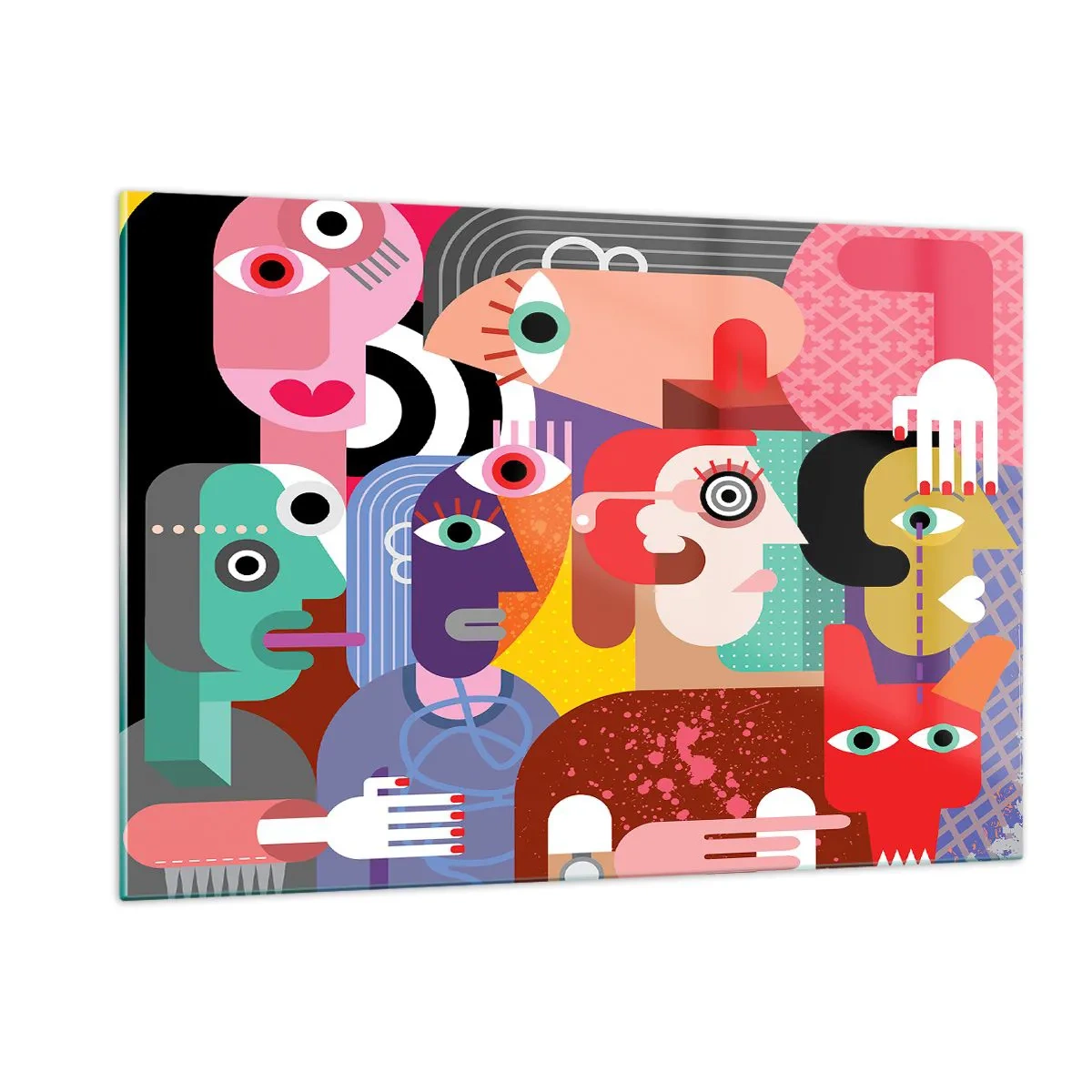 Glastavla - Bild på glas - Vi är från Picasso - 120x80 cm