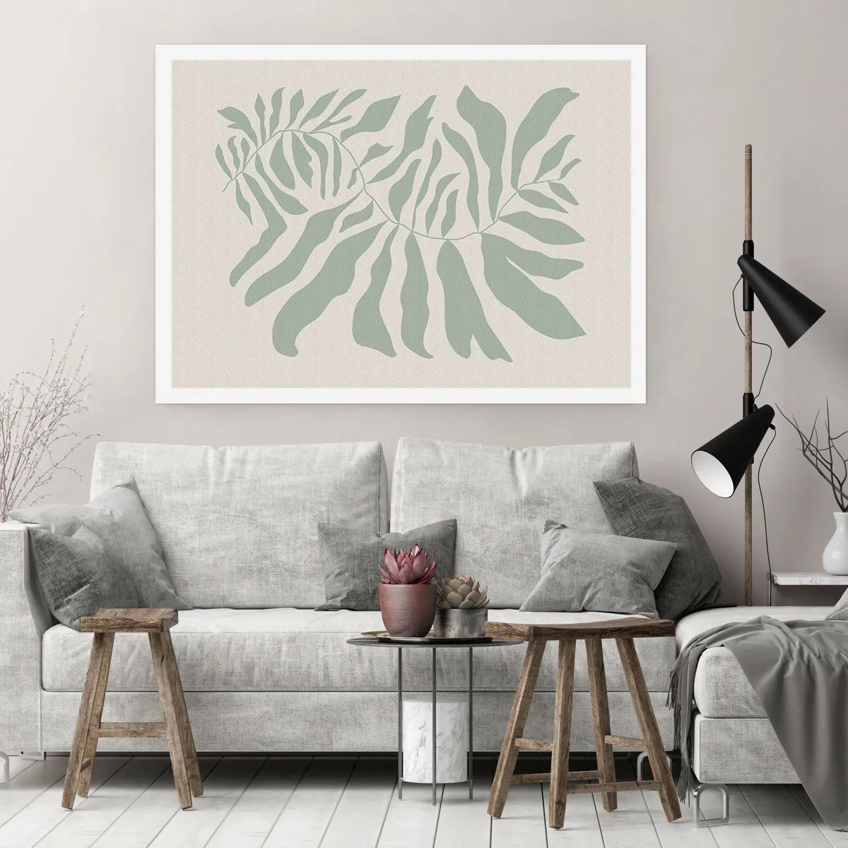 Affisch - Smaragdgrön gren - 40x30 cm