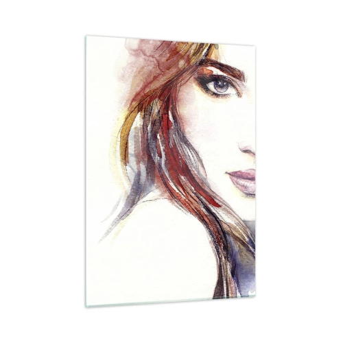 Glastavla - Bild på glas - Vademecum - följ efter mig - 50x70 cm