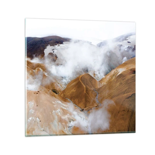 Glastavla - Bild på glas - Islands råa skönhet - 30x30 cm