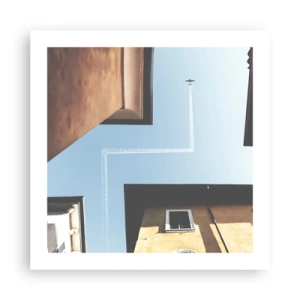 Affisch - Ovanför stadens labyrint - 50x50 cm