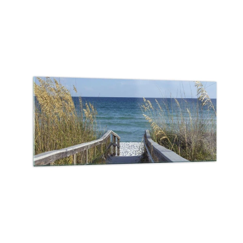 Glastavla - Bild på glas - I solen, i vinden - 120x50 cm