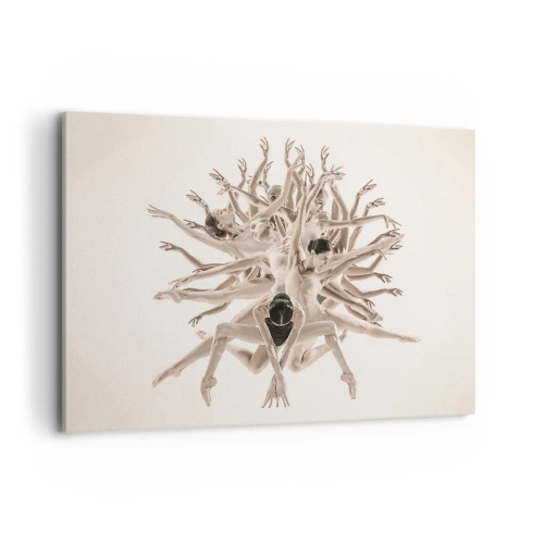 Canvastavla - Bild på duk - Blommar i dansen - 100x70 cm