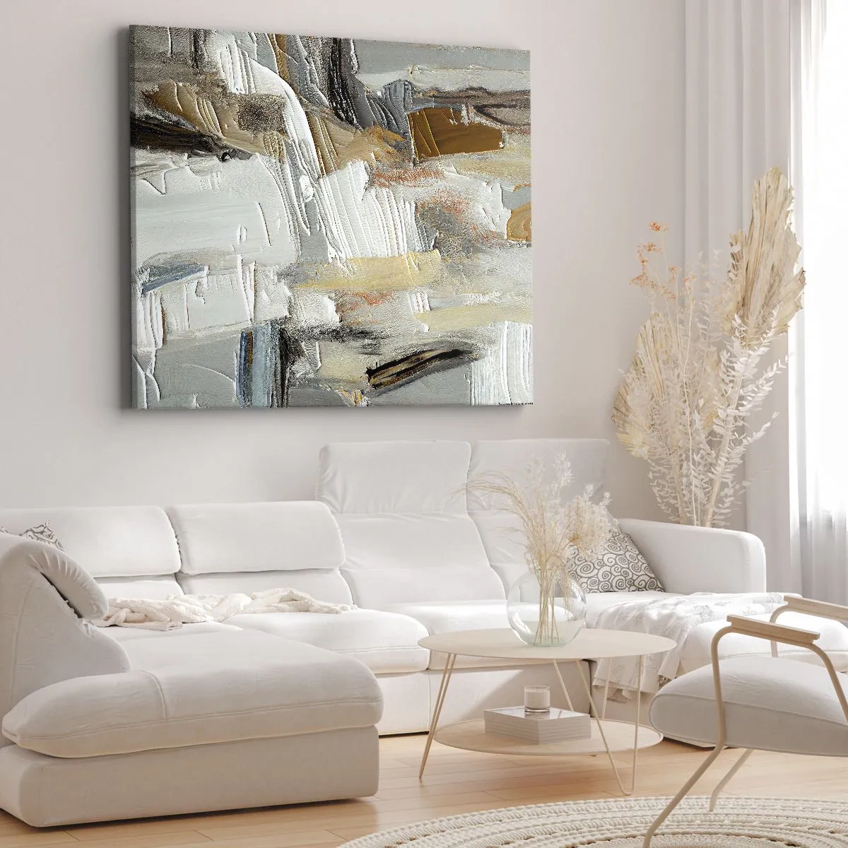 Canvastavla - Bild på duk - Färgstarka lager på lager - 120x80 cm
