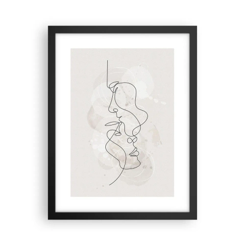 Affisch i svart ram - Tilltrasslade i famn - 30x40 cm