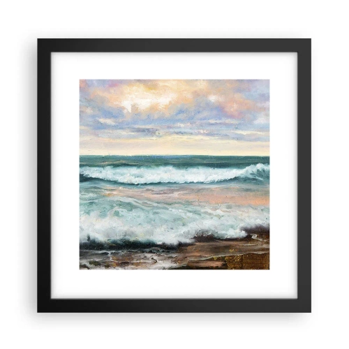 Affisch i svart ram - Här kan du släta ut din själ - 30x30 cm