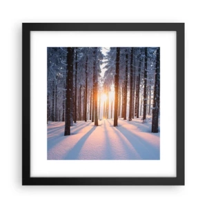 Affisch i svart ram - Tydligt svart på vitt - 30x30 cm