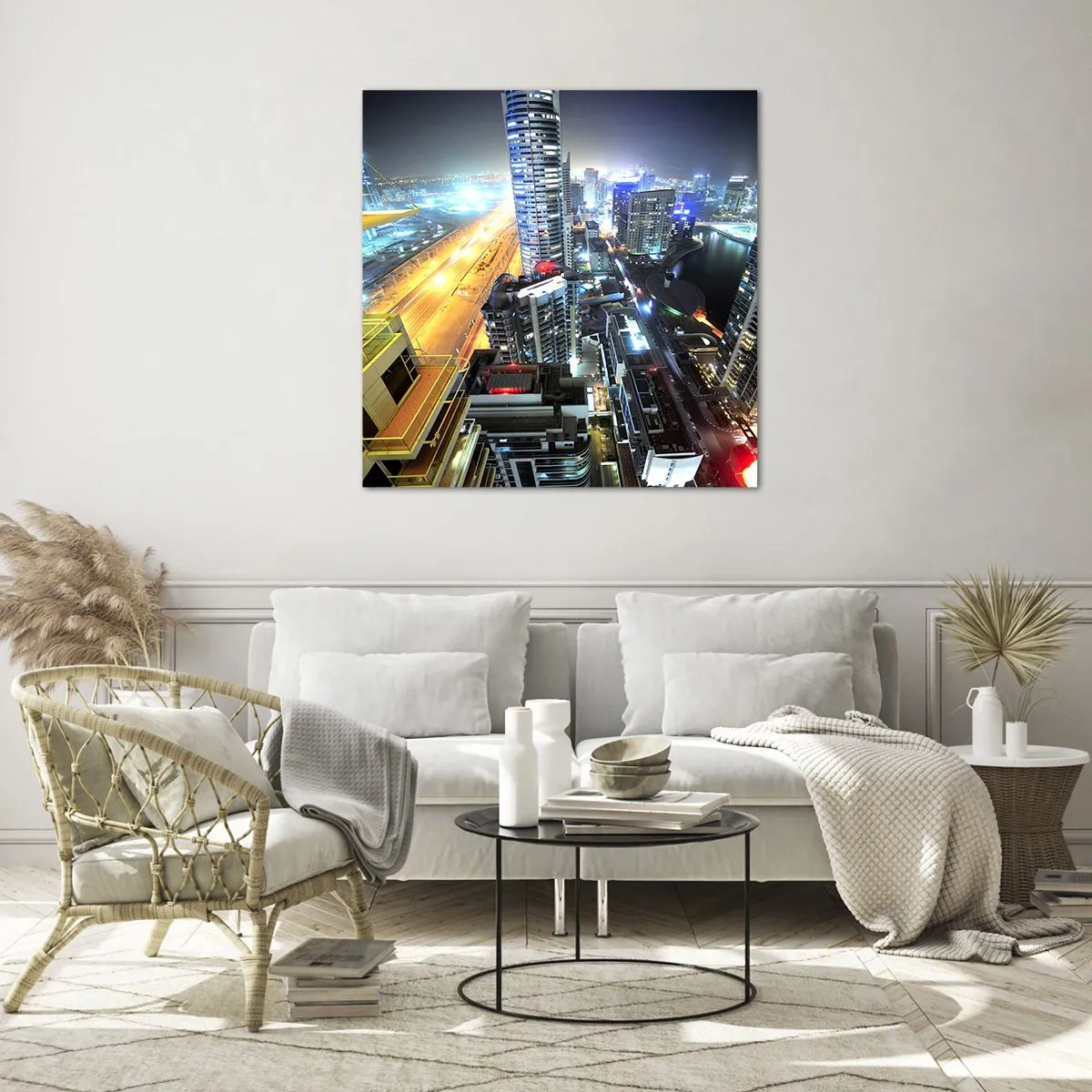 Glastavla - Bild på glas - Underverk på öknen - 50x50 cm