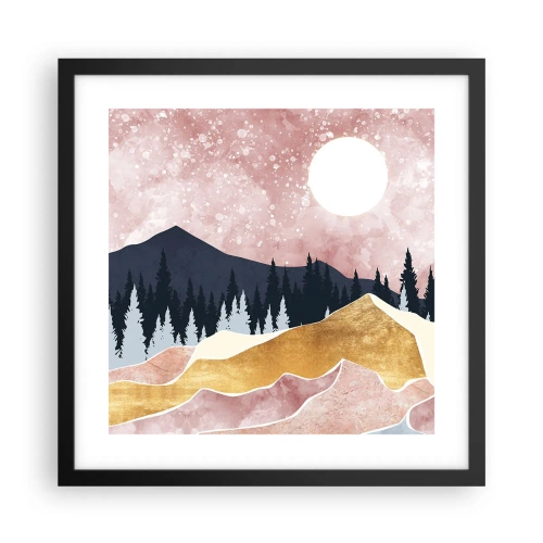 Affisch i svart ram - Nattvakt - 40x40 cm