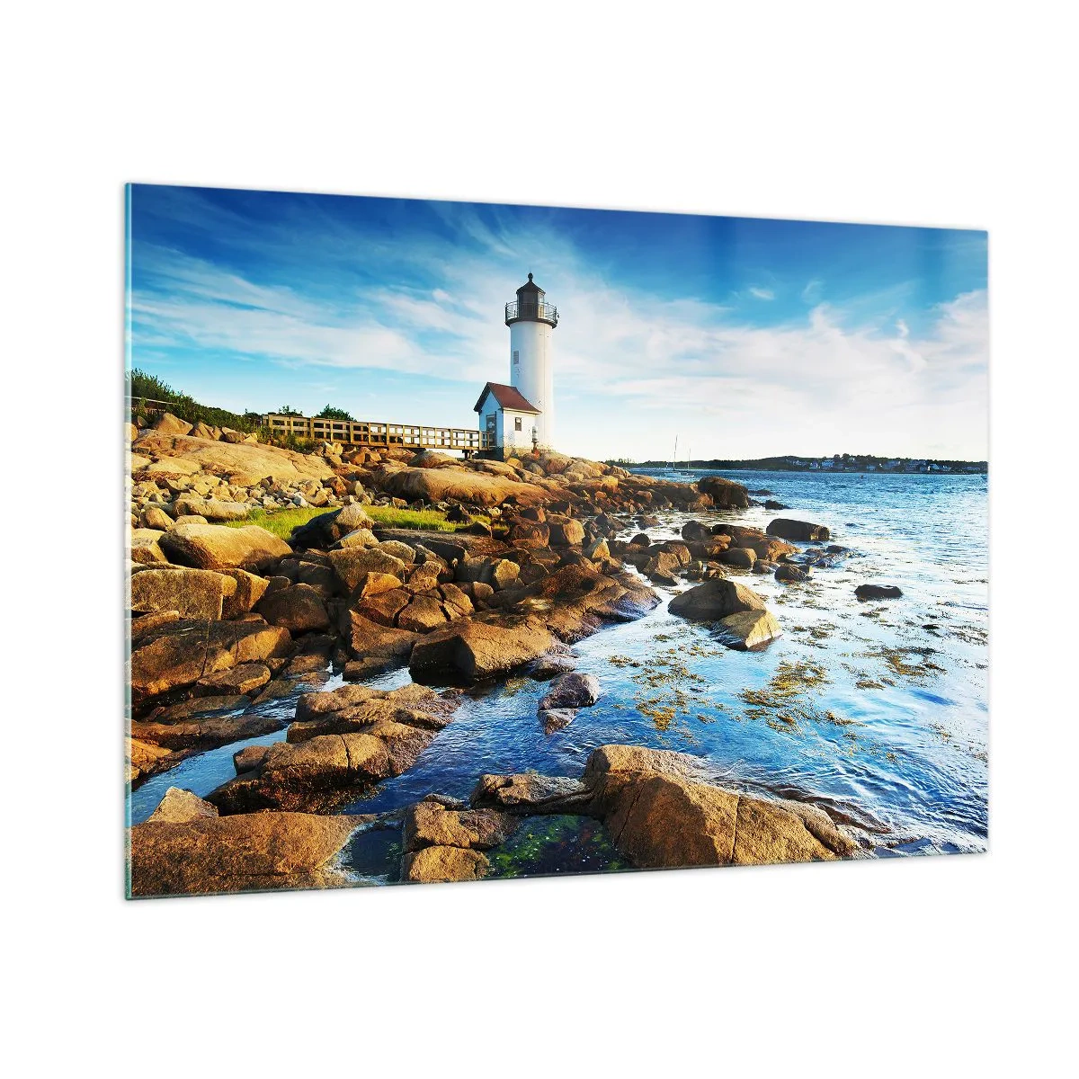 Glastavla - Bild på glas - Kom lyckligt tillbaka, jag väntar - 100x70 cm