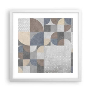 Affisch i vit ram - Keramisk fantasi - 40x40 cm