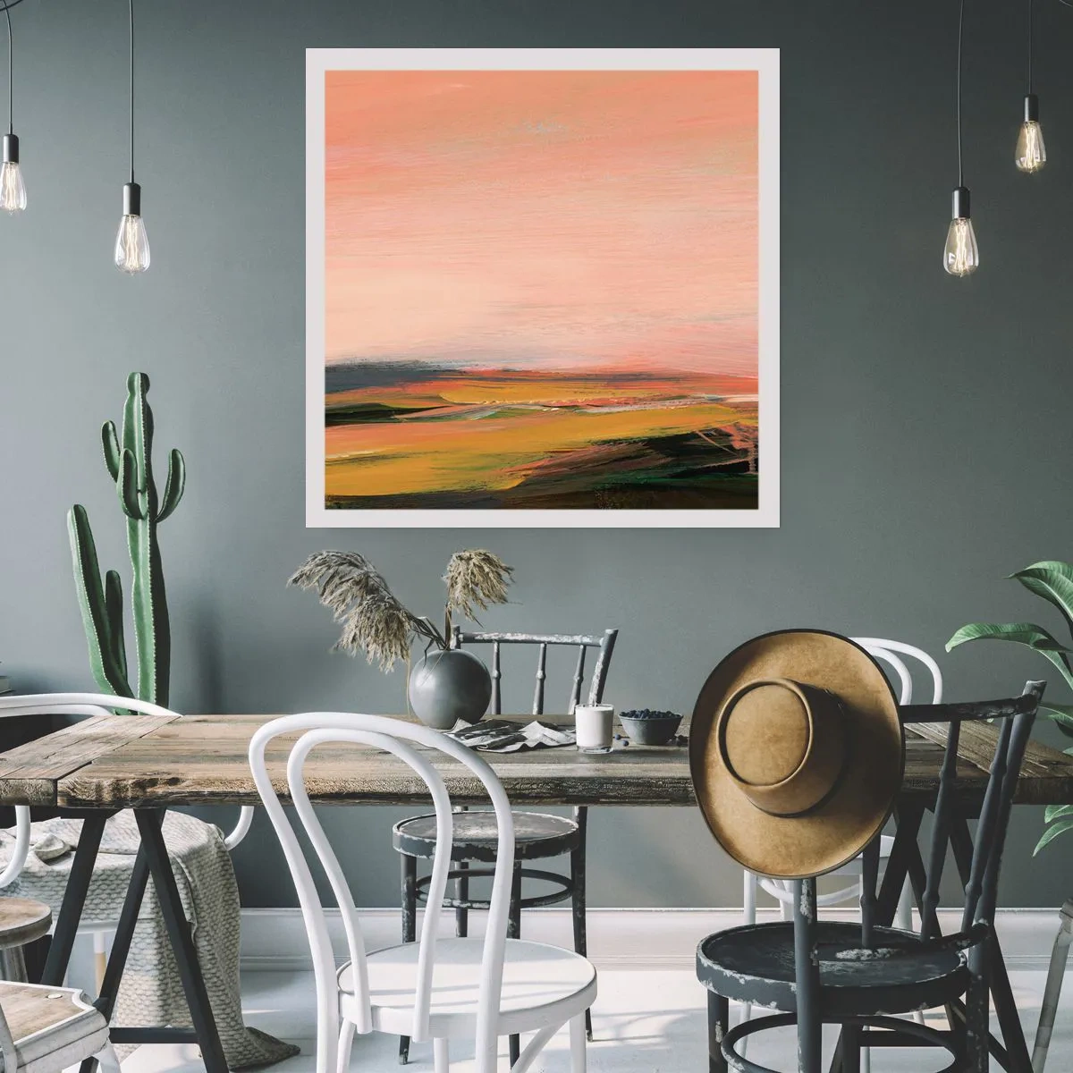 Affisch - I rosa - 50x50 cm