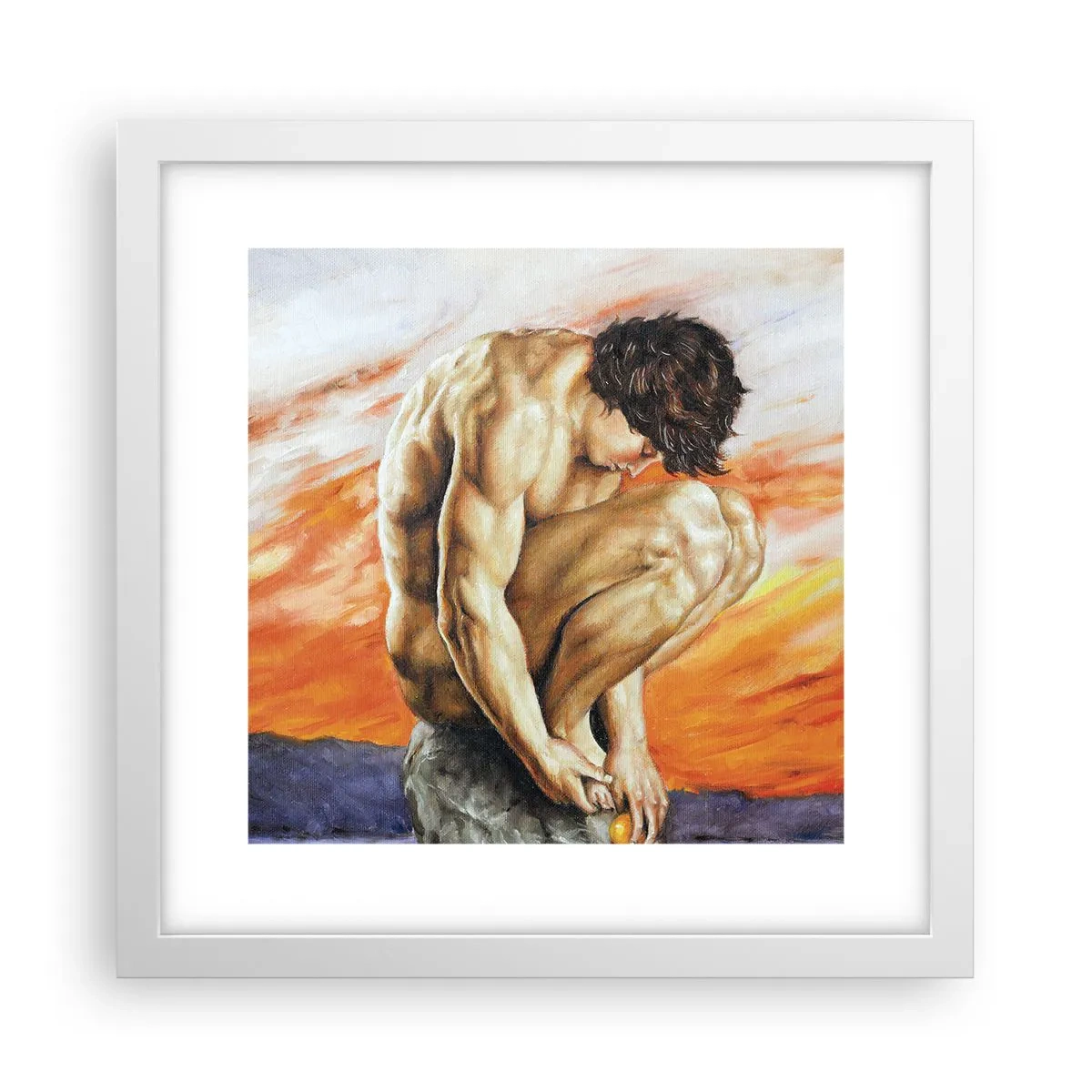 Affisch i vit ram - Försänkt i sig själv - 30x30 cm