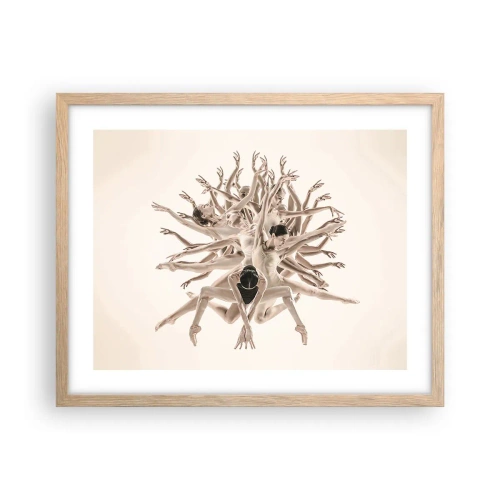 Affisch i ram av ljusek - Blommar i dansen - 50x40 cm