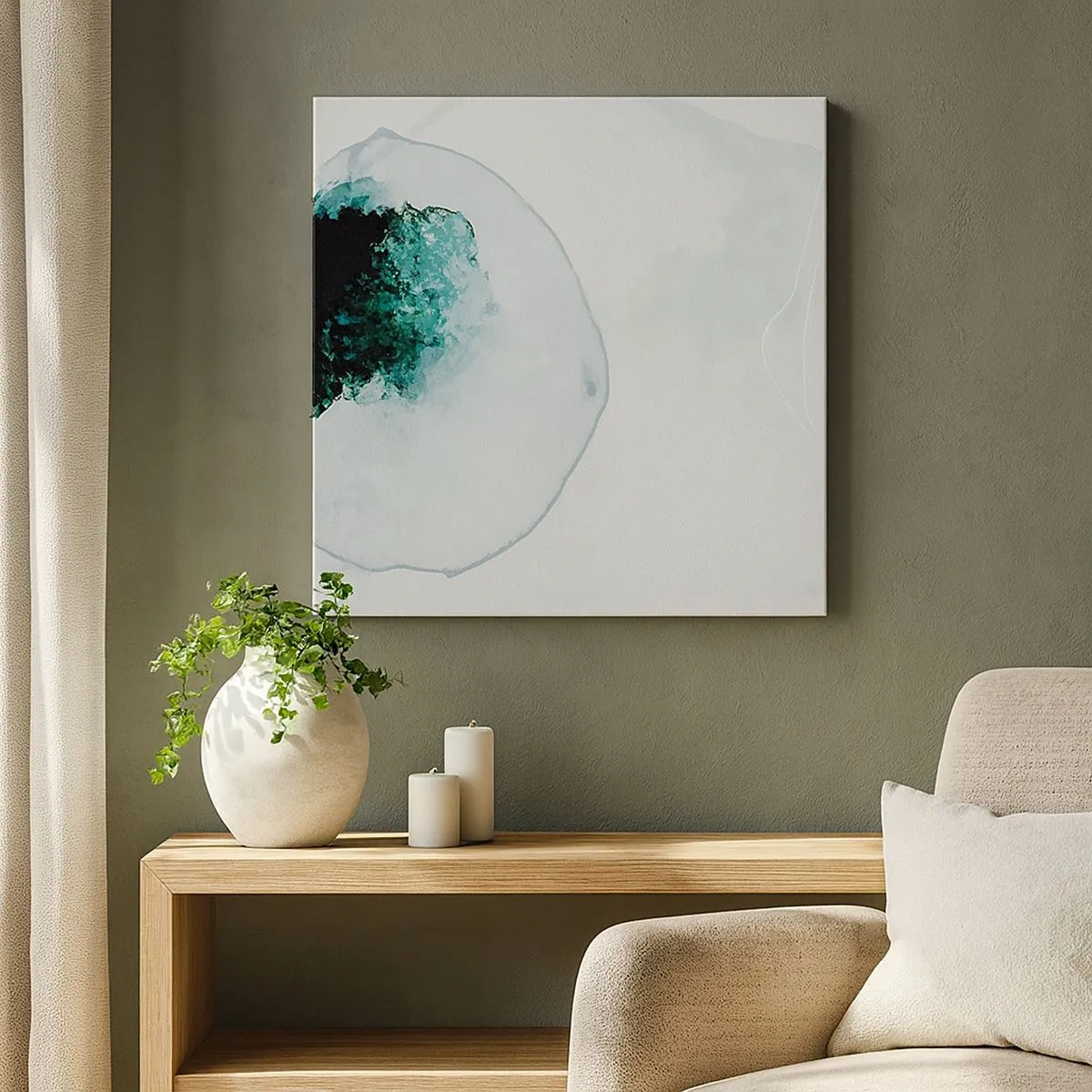 Canvastavla - Bild på duk - I en droppe vatten - 30x30 cm