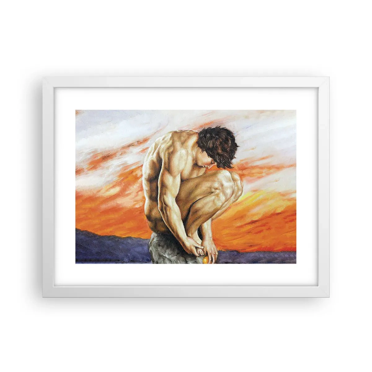 Affisch i vit ram - Försänkt i sig själv - 40x30 cm