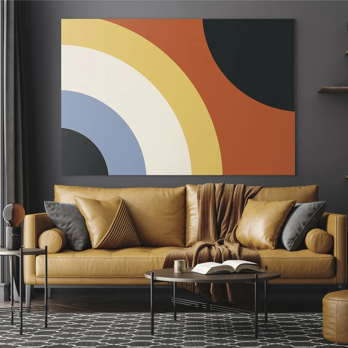 Glastavla - Bild på glas - Mot varandra - 120x80 cm