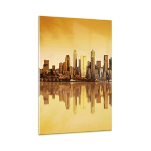Glastavla - Bild på glas - Metropolens tystnad - 80x120 cm