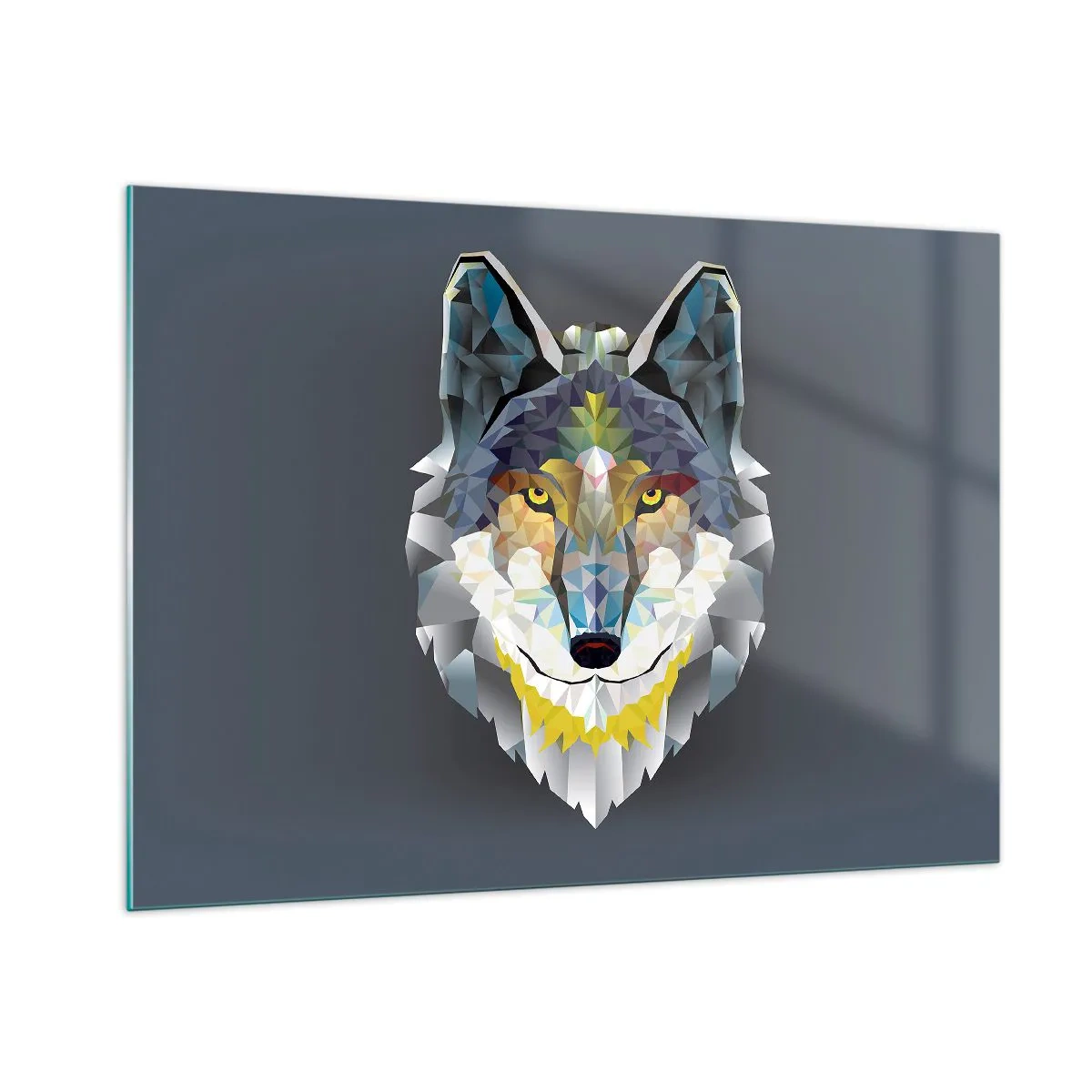 Glastavla - Bild på glas - Vargen är här - 100x70 cm