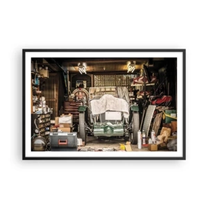 Affisch i svart ram - Tillbaka till det förflutna - 91x61 cm