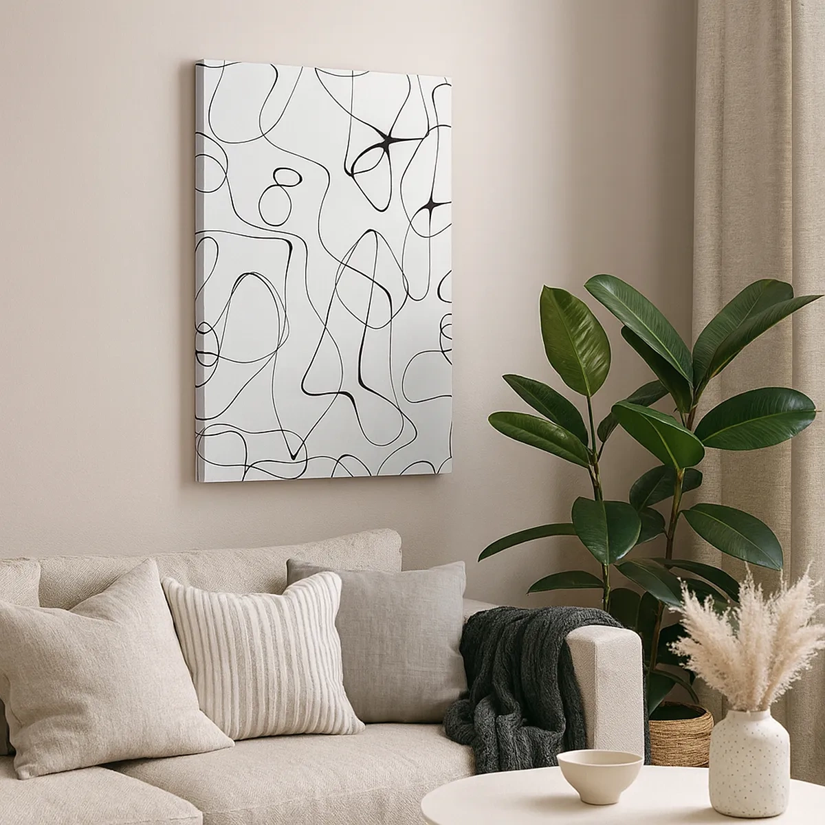 Canvastavla - Bild på duk - Livets stigar, ödets tur - 50x70 cm