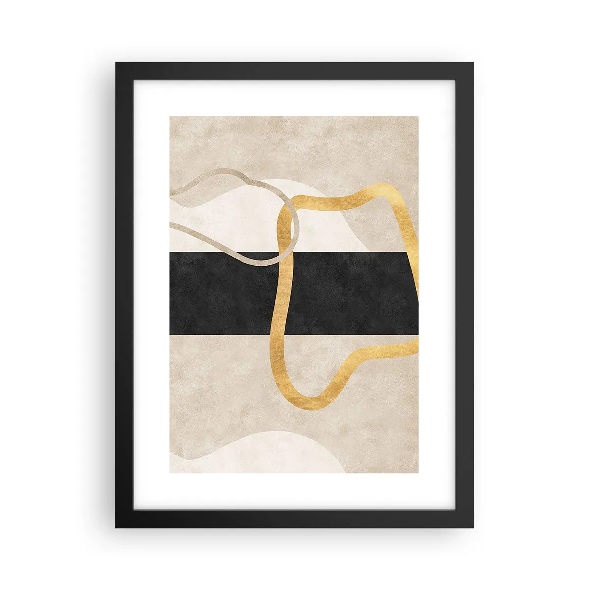 Affisch i svart ram - Slingrande former - 30x40 cm