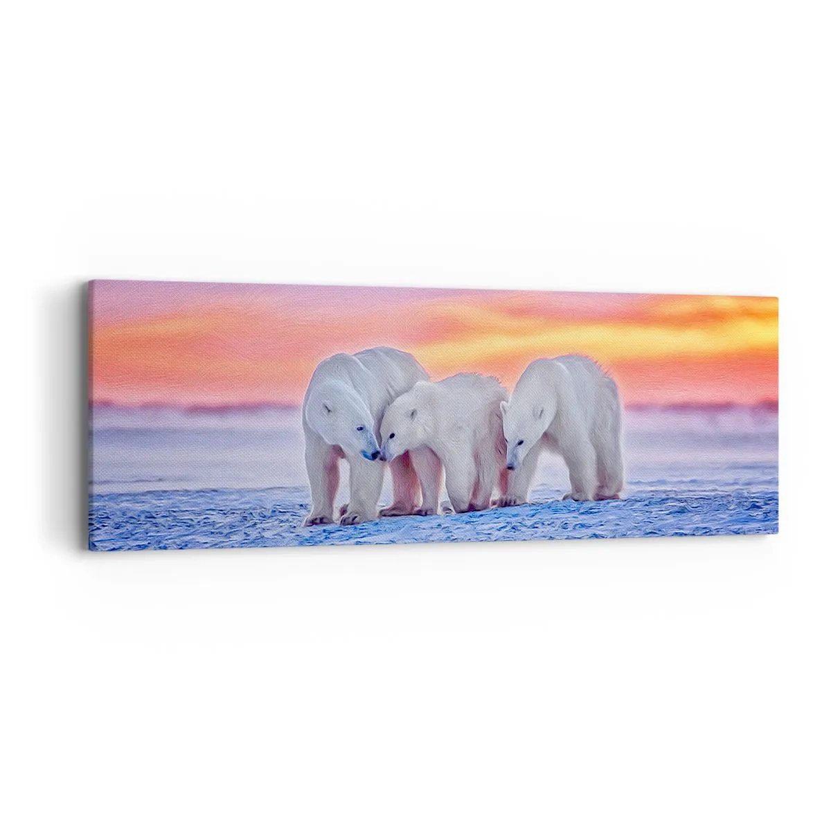 Canvastavla - Bild på duk - Det räcker med familjevärme - 90x30 cm