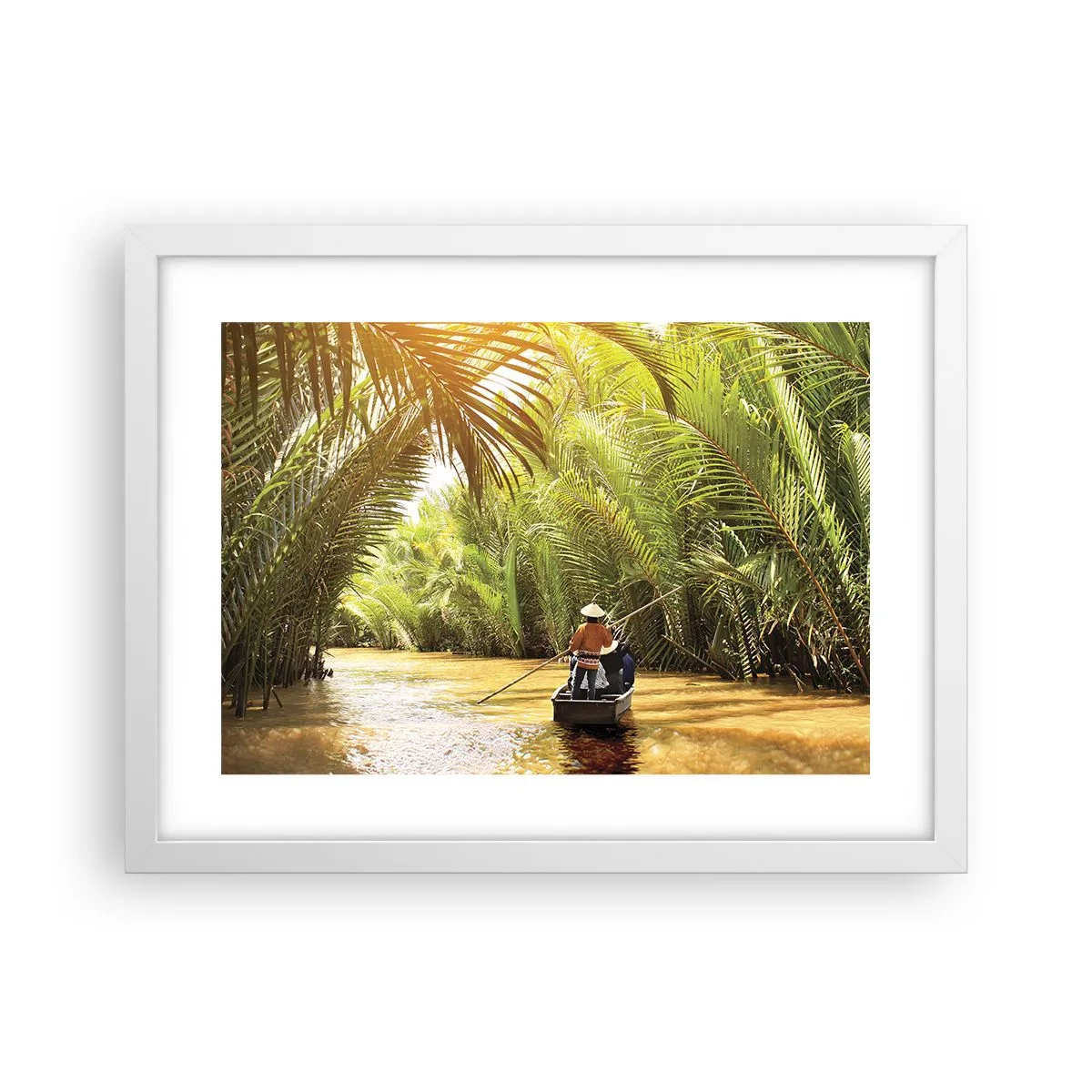 Affisch i vit ram - Genom en palmravin - 40x30 cm