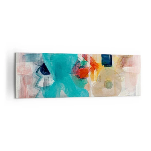 Canvastavla - Bild på duk - Ett färgglatt spel - 160x50 cm