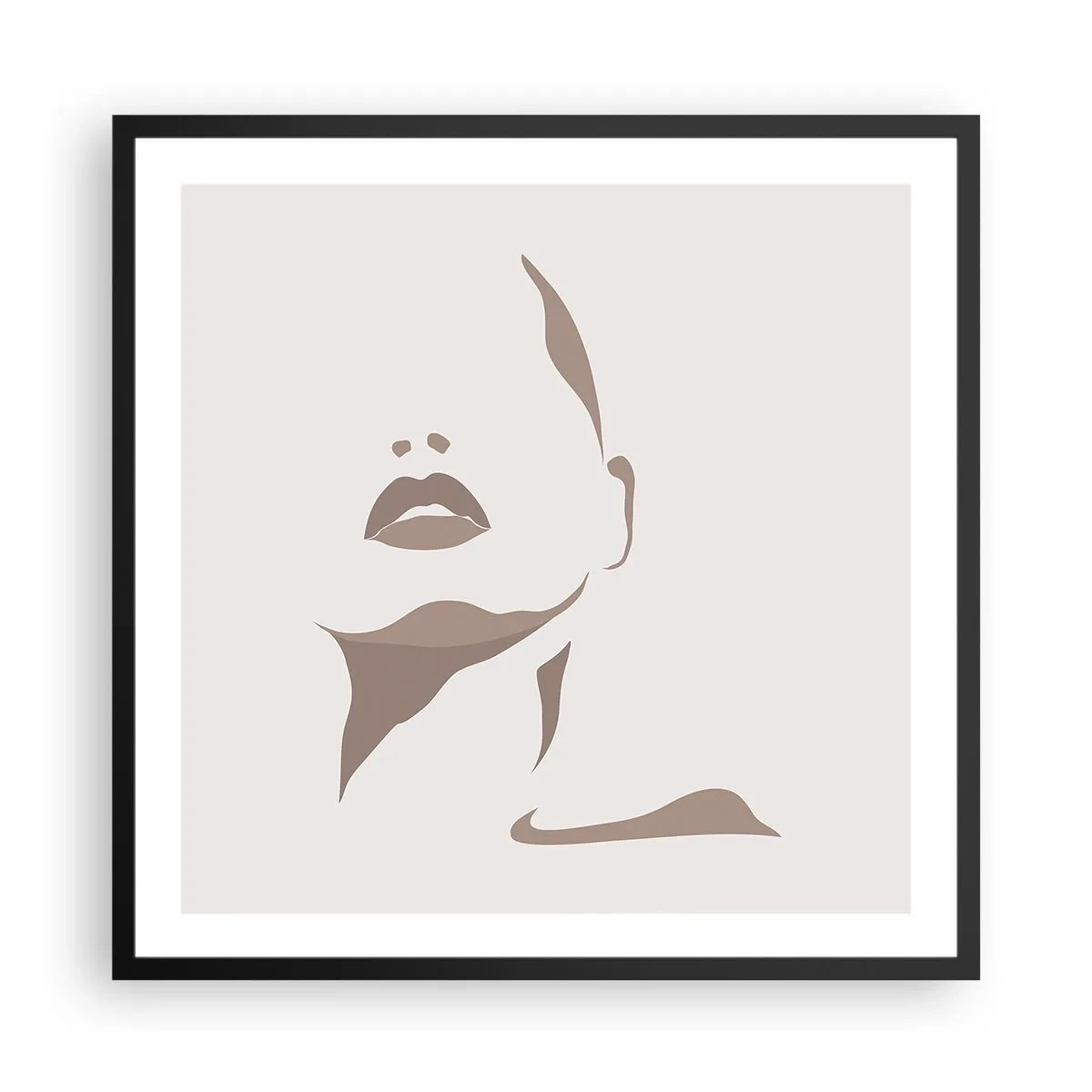 Affisch i svart ram - Skapad av ljus och skugga - 60x60 cm