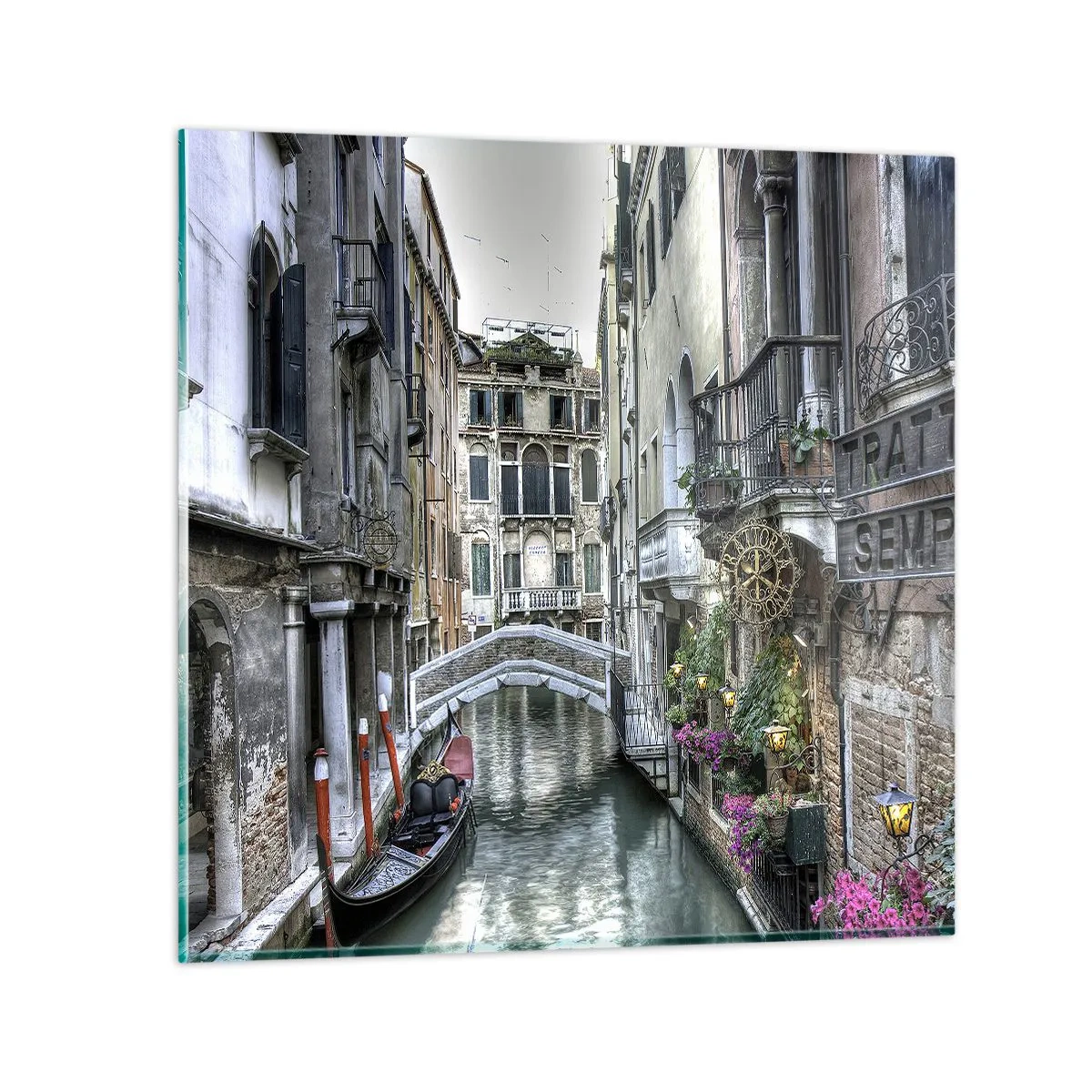 Glastavla - Bild på glas - Tyst begrundan sedan några sekel - 70x70 cm