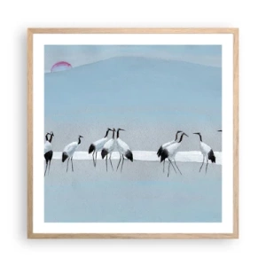 Affisch i ram av ljusek - Efter en het dag - 60x60 cm