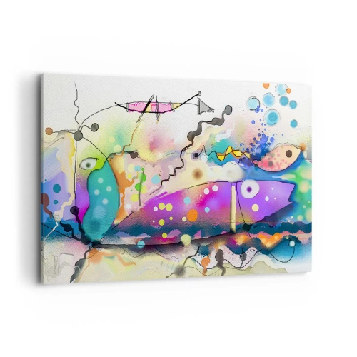 Canvastavla - Bild på duk - Det saknas ord! - 100x70 cm