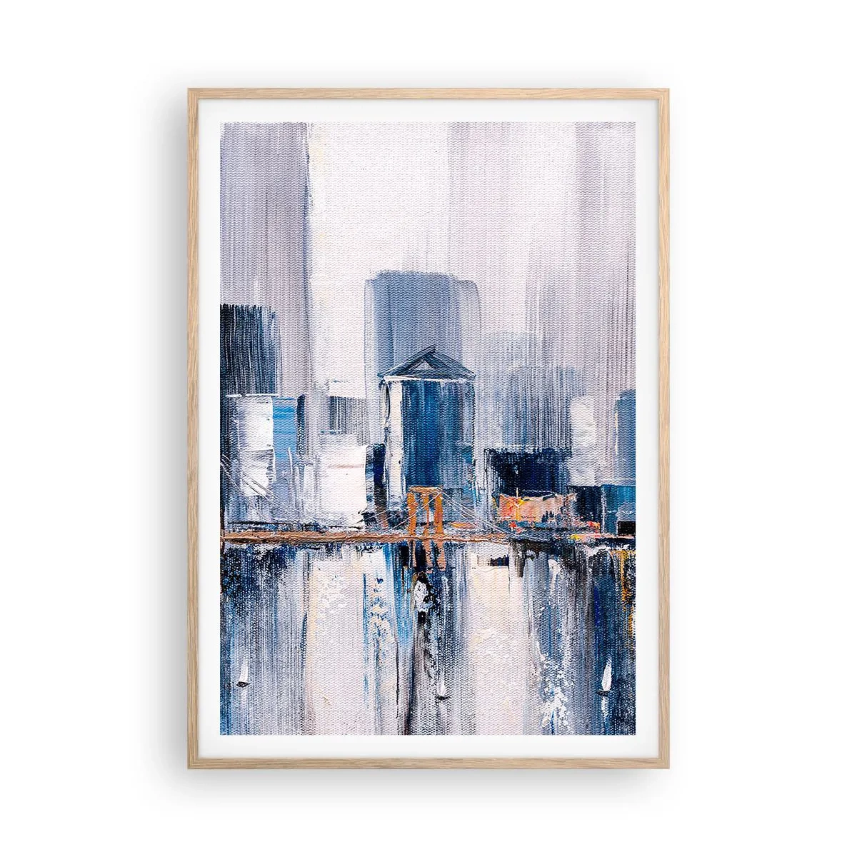 Affisch i ram av ljusek - New York-impression - 70x100 cm