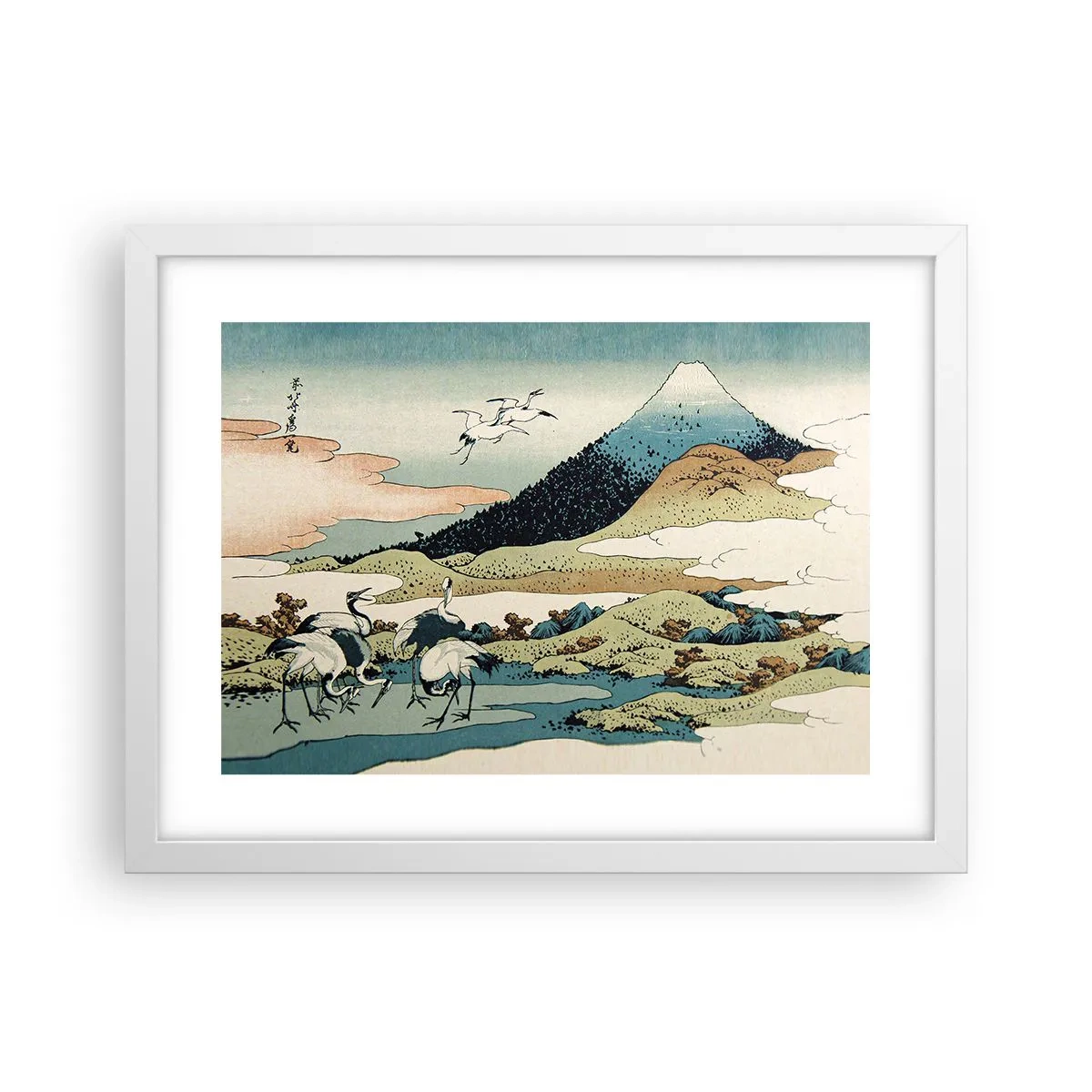 Affisch i vit ram - I japansk anda - 40x30 cm