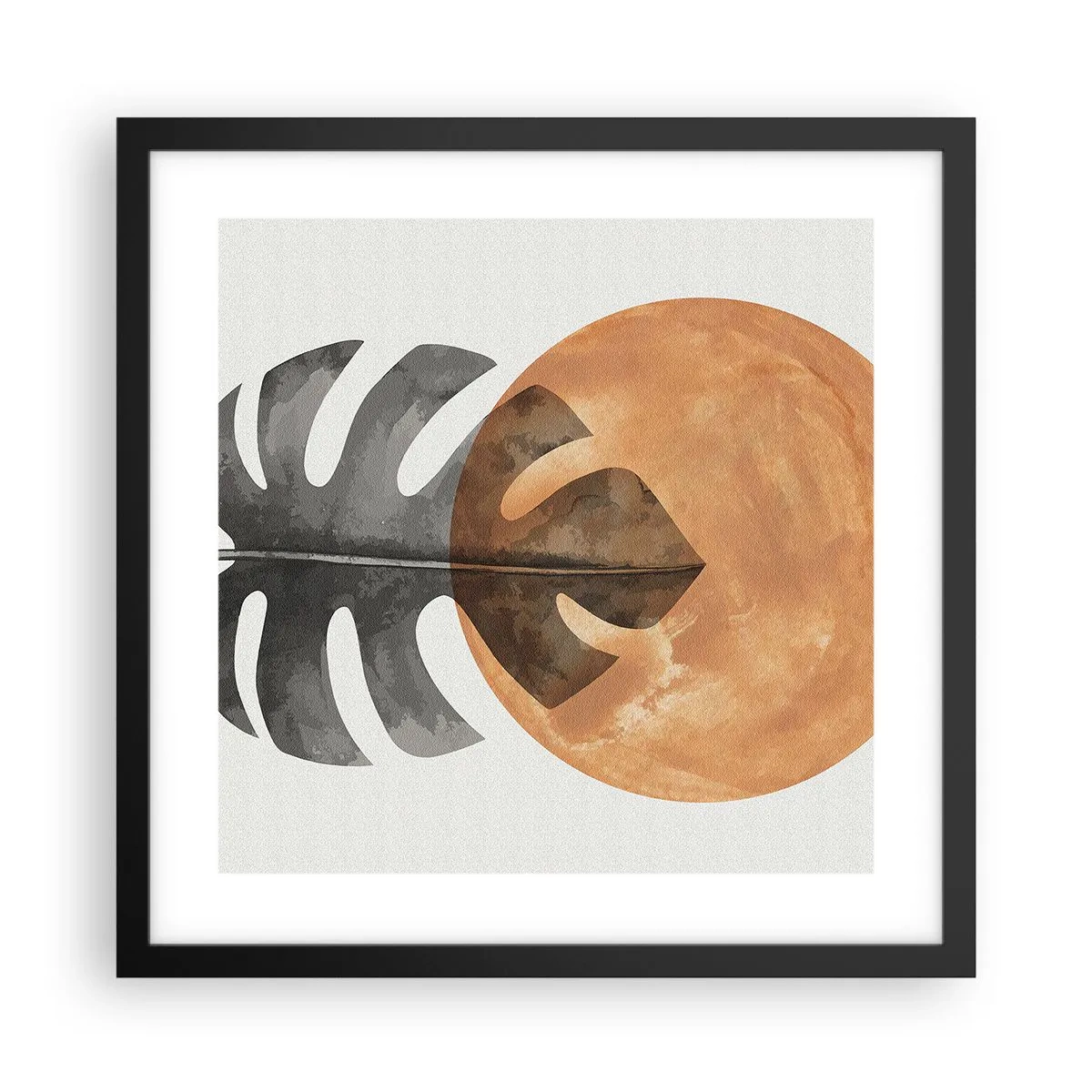 Affisch i svart ram - Alltid solen - 40x40 cm