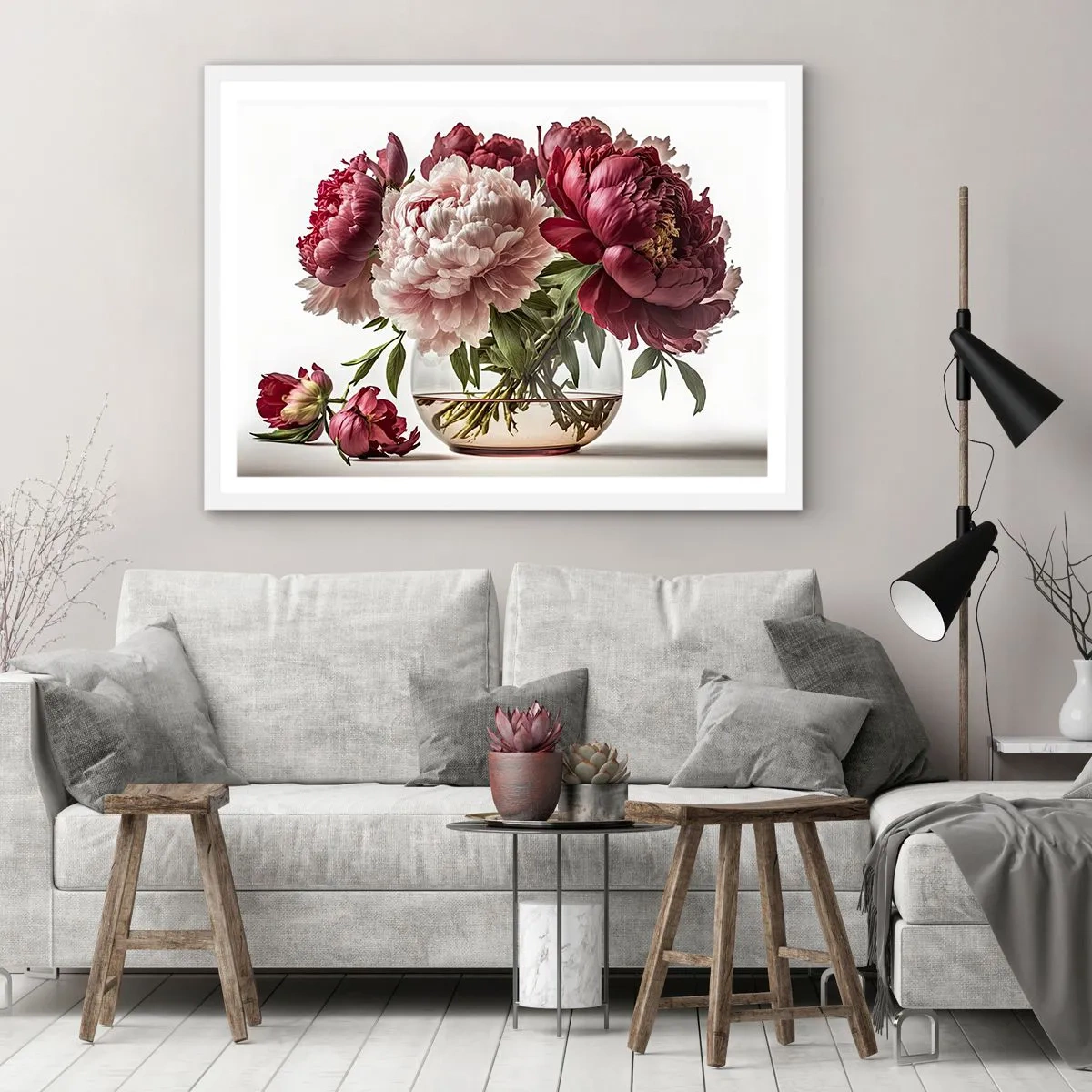 Affisch i vit ram - I full blom av skönhet - 70x50 cm