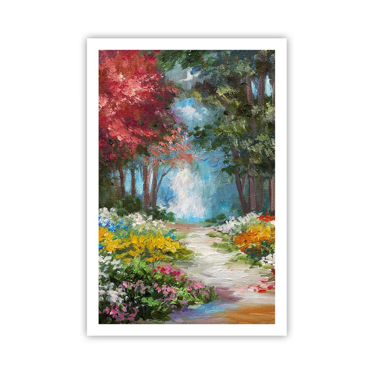 Affisch - Skogsträdgård, blomskog - 61x91 cm