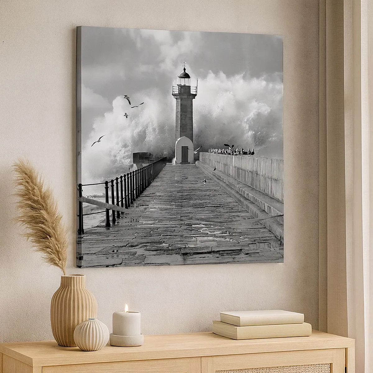 Canvastavla - Bild på duk - Orädd - 30x30 cm