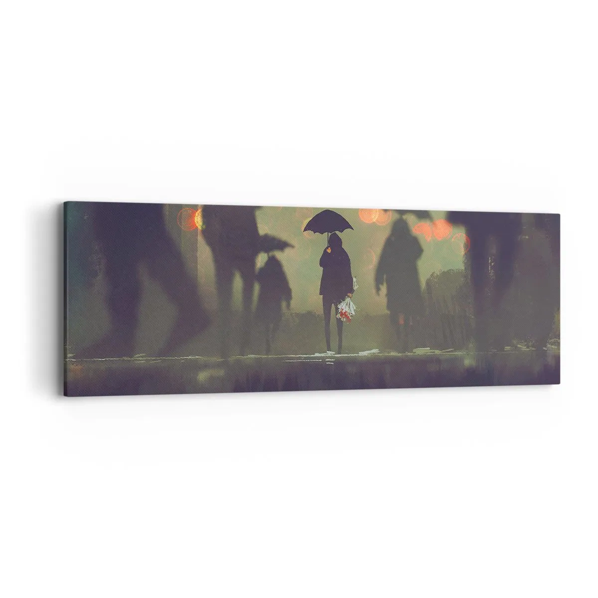 Canvastavla - Bild på duk - Ur vattendroppens perspektiv - 90x30 cm