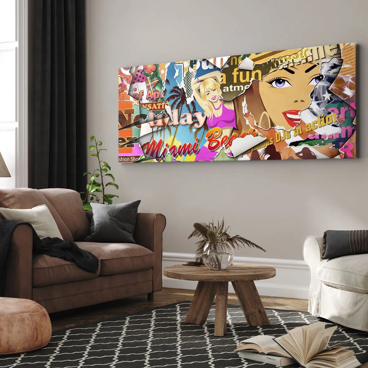 Canvastavla - Bild på duk - Sommarens återblickar - 140x50 cm