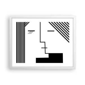 Affisch i vit ram - Bara en kyss - 50x40 cm