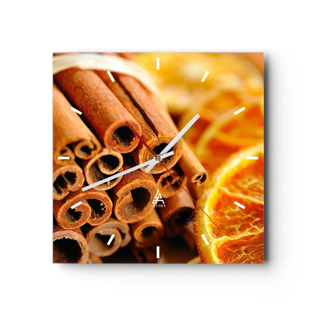 Väggklocka - Klocka på glas - Känner du deras arom? - 40x40 cm