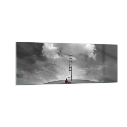 Glastavla - Bild på glas - Allt är möjligt - 140x50 cm